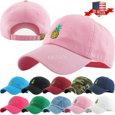 Pineapple Embroidery Dad Hat Baseball Cap Unconstructed  eb-46516644